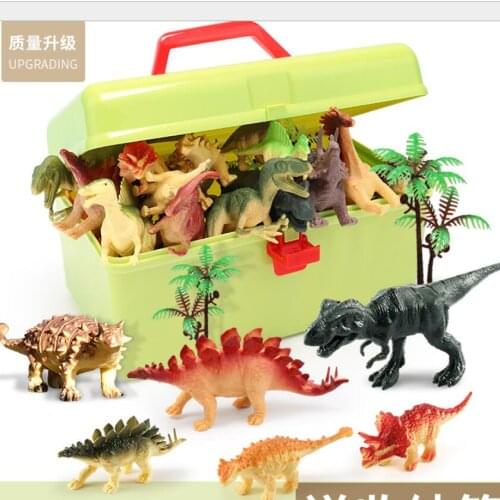 50pcs Dinosaur model Storage Box Forest accessories Dinosaurs Eggs Kids wild animals Zoo Childrens toys