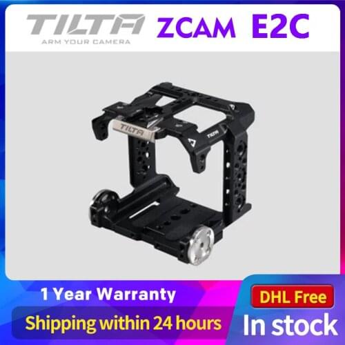 TILTA Black Cage for Z CAM E2 S6 F6 DSLR Camera rig with top handle Record cable clip holder V mount battery Plate TA-T07-FCC-B
