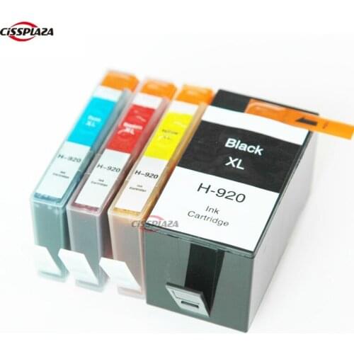 CISSPLAZA 4pcs compatible ink cartridge with chip for hp 920 XL officejet 6000 6500 6500A 7000 7500 7500A