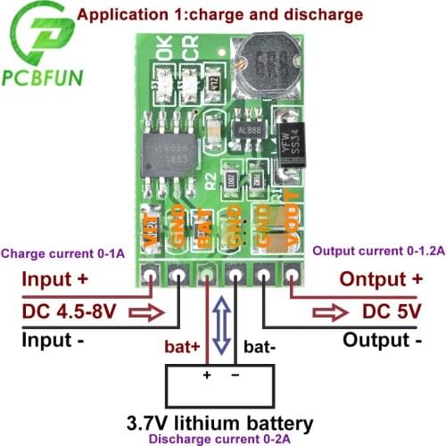 DC 12V 2in1 Lithium Battery Charger Discharger Board DC-DC Converter Step-up Module for IP PTZ Camera UPS DC 3.7V 5V to 12V