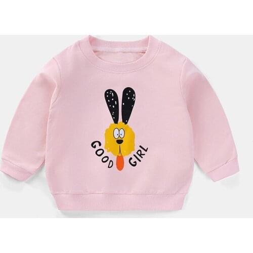 Kids Autumn Clothes Girls Sweatshirt Cartoon Cotton Long Sleeve T-shirts Boys Hoodie Sports Tops 2021 New Girls Clothes
