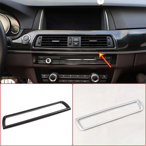 For BMW 5 Series F10 F18 2011- 2017 ABS Chrome Car Interior Center Console Air Condition Air Vent Outlet Frame Cover Decor Trim