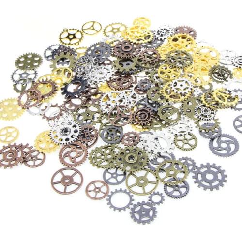 50g 12-15mm About 30-50pcs Mix Styles Epoxy Resin Filling Metal Steam Punk Steampunk Gear DIY Jewelry Making Accessories Finding