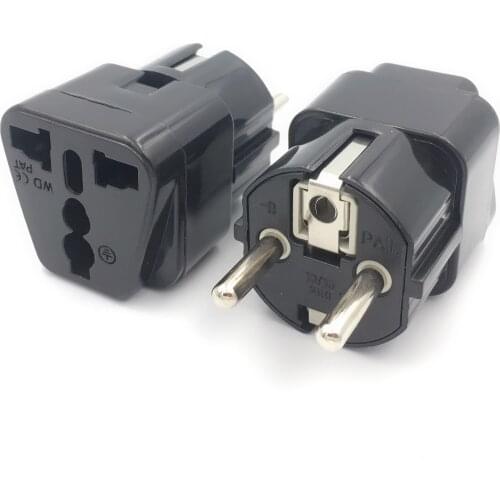 Euro Schuko AC Travel Socket Adapter Universal AU UK US To EU European KR Israel Swiss Brasil Plug Adapter Converter Outlet