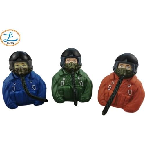 FLFRC 1/6 Pilot L68XW40XH81MM 30g Hand Painted for RC Airplanes Model Plane Aircraft Warbird Sport Jet Car Boat Drone Toy Driver