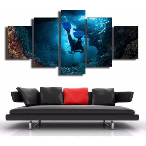 HD Print Canvas Framework Wall Art 5 Panel Cayman Islands Painting Popular Picture For Living Room Decor Poster