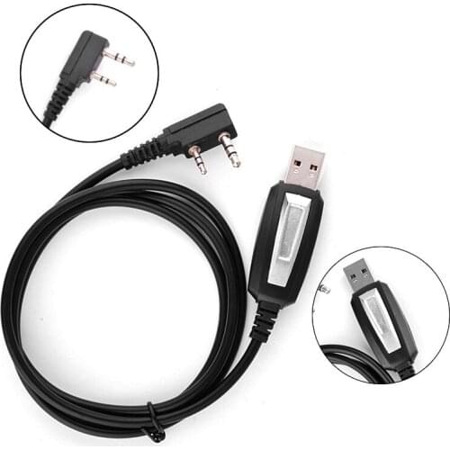 Walkie Talkie Two-pin USB Programming Cable For Kenwood Baofeng UV-5R UV-82 For For 2 Way Radio BF-888s Win XP/7/8 System