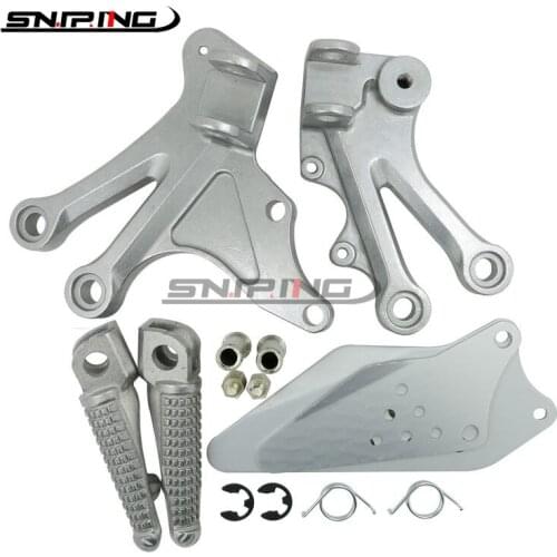 Motorcycle Front And Rear Footrest Foot Pegs Brackets Set For KAWASAKI Ninja ZX-10R 04-05 ZX10R 2004-2005 Footrest Bracket Set
