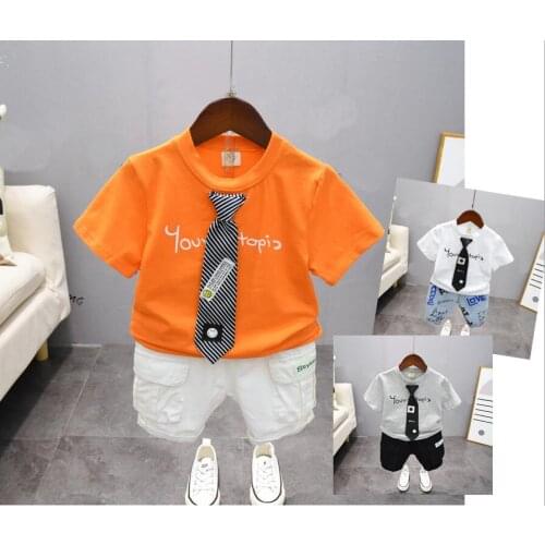 Summer Children Suits Baby Boys Two Clothes T-Shirt + Shorts 2pcs/Sets For Boys And Girls Short Sleeve Sets For Toddler Clothing