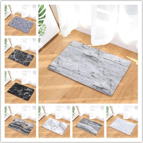 Marbling Floor Mats Living Rooms Anti-slip Carpet for Bedroom Kitchen Bathroom Rug Welcome Mats for Front Door