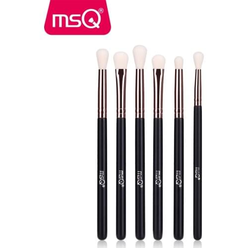 MSQ 6pcs Makeup Brushes Set Eyeshadow Blending Pencil Make Up Brush Bristles Cosmetics Tools Soft Synthetic Hair Brush
