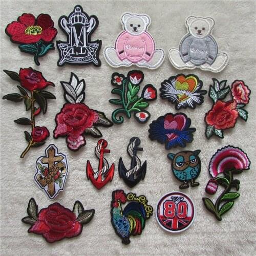 New arrive fashion style hot melt adhesive applique embroidery patches stripes DIY ornamentation accessory patch C5333-C5384