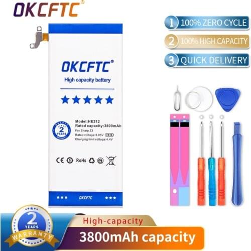 NEW Original 3800mAh HE312 HE309 battery For SHARP Z3 L900S FS8009 Mobile phone