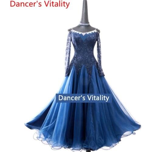 Modern dance dress women ballroom dance competition dress waltz dance dress adult female performance dance big swing dress