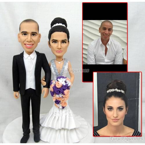 Custom personalized wedding cake topper figurines with motorbike moto car wedding gifts for motorcyclist present gift customize