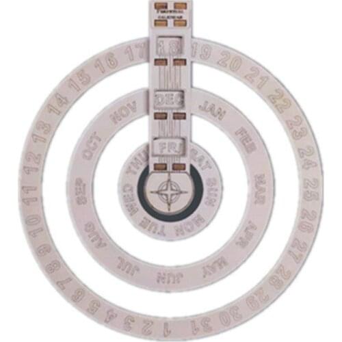 PPYY-Perpetual Calendar Wooden Calendar-Round Wall Calendar-Rotating Plate-Home, Office, Restaurant and Decoration