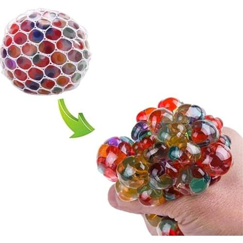 Rainbow Colored Stress Beads Grape Ball Compressive DNA Vent Ball Squeeze Fidget Vent Toy Colorful Beads