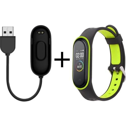 Wrist strap for Xiaomi Mi Band 4 Strap Xiaomi miband 4 sport Silicone Bracelet Mi band 4 nfc /USB Charging Cable Replacement Cha