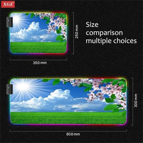 RGB Landscape Mouse Pad Backlit Mause Large Pad XL400x900 Pc Anti-skid Pad Mouse Pad Suitable for Desktop Keyboard LED Mouse Pad
