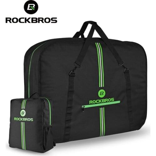 ROCKBROS Folding Bicycle Carrier Bag Rainproof MTB Road Bike Carry Bag With Storage Bag Easy Carry Bicycle Accessories Pannier
