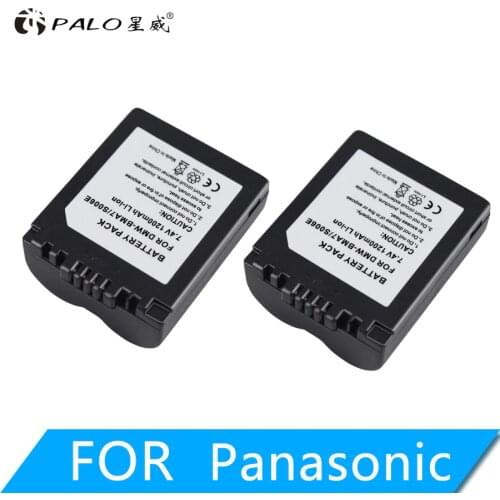 2PCS 1200mAh CGA-S006 DMW-BMA7 CGR-S006E Replacement Battery Bateria For Panasonic Lumix DMC-FZ7 FZ8 FZ18 FZ35 FZ28 FZ38 FZ30