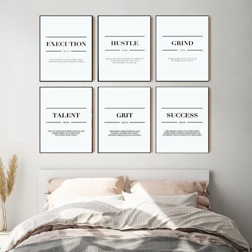 Business Success Motivational Posters and Prints Office Decor Modern Art Entrepreneur Motivation Canvas Painting Pictures Decor