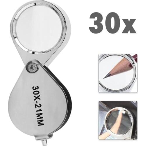 Mini 10X Glass Magnifying Magnifier Jeweler Eye Jewelry Loupe Loop 30*21mm Triplet Jewelers Eye Glass Dropshipping