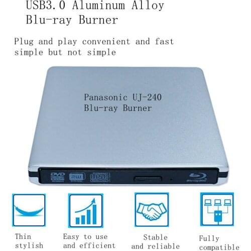 USB3.0 External FOR Panasonic UJ-240 6X Blu-Ray Burner BD-RE DVD RW Drive