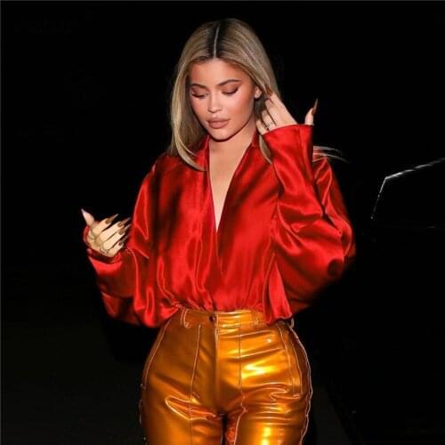 Vsstiar Satin Blouses