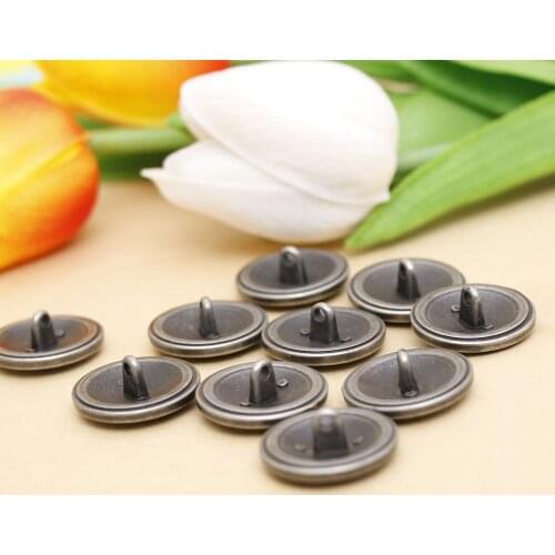 10pcs Shank 23mm Buttons Alloy Metal Pattern Fastener Sewing Craft Good Detachable Waist Button Sewing Accessories