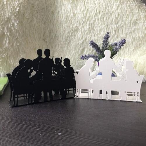 Beautiful kitchen iron art craft black white pink happy dinner time napkin paper holder tissue block rack home cafe table decor