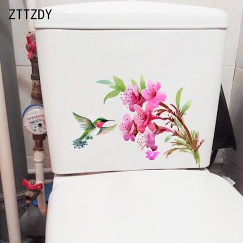 ZTTZDY 24.5×17.8CM Creative Cartoon Wall Decoration Decals Fashion WC Toilet Stickers T2-1244