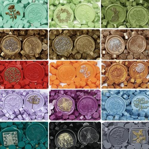 100Pcs Multicolor Seal Stamp Wax Scrapbook Sealing Wax Beads Envelope Wedding Packaging Postcard Postage Craft Supplies Stamping