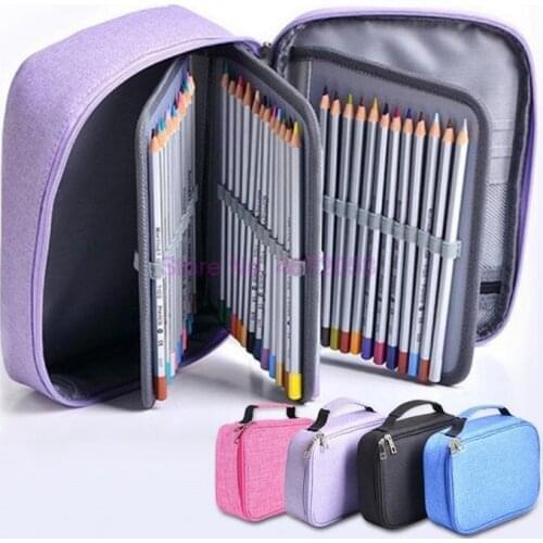 20pcs/lot School Pencil Cases For Girls Boy Pencilcase 72 Holes Pen Box Multifunction Storage Bag Case Pouch Stationery Kit