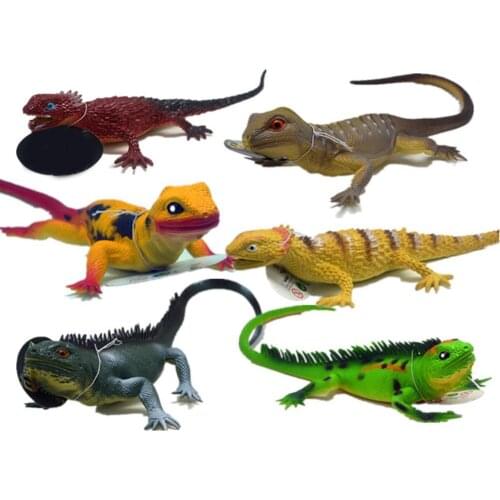 37cm Simulation Lizard PVC Squeaky Animal Model Kids Bedtime Educational Toy