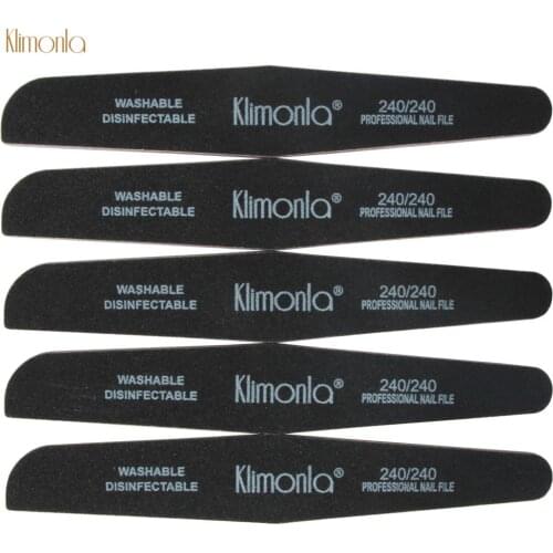 5Pcs/Lot Lime Sandpaper Nail File 240/240 Grit Black Double Side Sanding Buffer Block Lime a ongle Manicure And Pedicure Tools