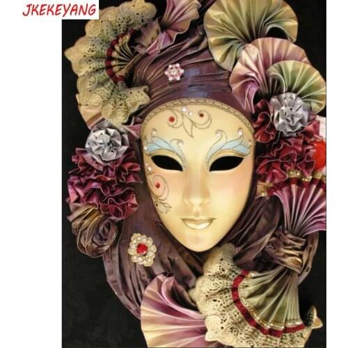 5D DIY square/round Diamond painting Beautiful venetian mask Cross Stitch Diamond Embroidery Pattern Rhinestone J1820