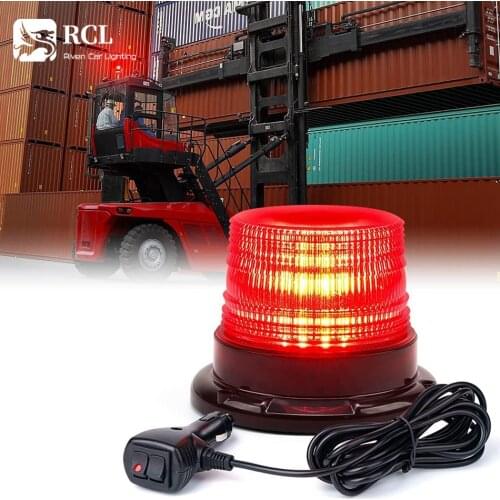 Car LED Roof Stop Light Red Warning Rooftop Emergency Strobe Light With Magnetic Base Suitable for Tractor Bus off-road Vehicle