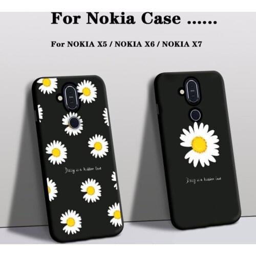 Foundas Phone Case For Nokia X5 Cover Silicone for Nokia X6 case for Nokia X7 Case Rose Flowers back Cover armor soft tpu