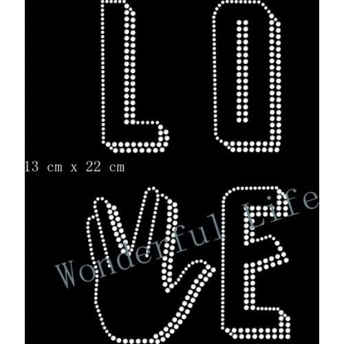 Free shipping Love Live Long And Prosper Iron On Bling Transfer