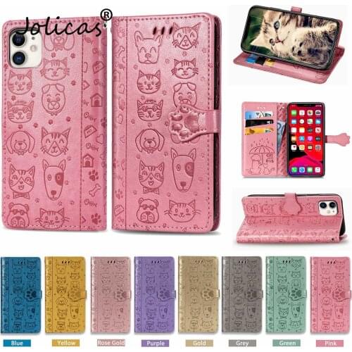 Cell Cases For estojo iPhone 11 Pro Max Kitten Cellular PU Leather Wallet Case Accessory iPhone carcaso 11 Pro Max 6.5" 2019