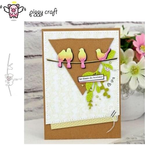 Piggy Craft metal cutting dies cut die mold Bird strip edge Scrapbook paper craft knife mould blade punch stencils dies