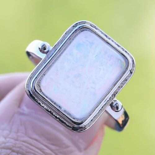 Vintage Silver Color Glacier Ring New White CZ Stone Wide Rings For Men Women Punk Gothic Party Jewelry Accessories Gift F3Z164