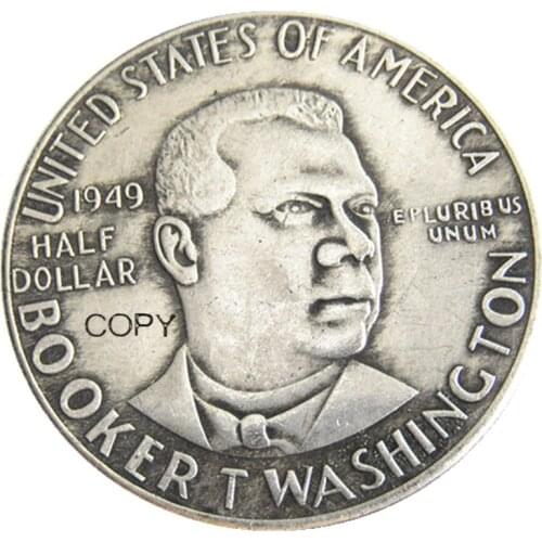 US 1949P/S/D Booker Half Dollar Silver Plated Copy Coin
