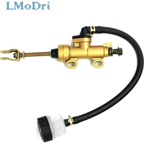 LMoDri Motorcycle Rear Foot Hydraulic Brake Pump For Suzuki Kawasaki Honda Yamaha Refit Rear Brake Master Cylinder Pump