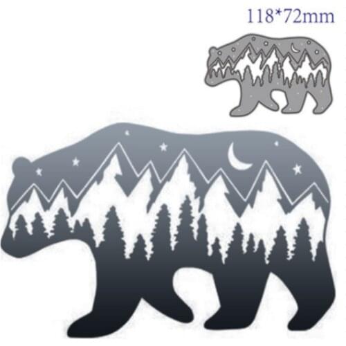Animal Bear Metal Cutting Dies for Scrapbooking Handmade Tools Mold Cut Stencil New DIY Card Make Mould Model Craft Decoration