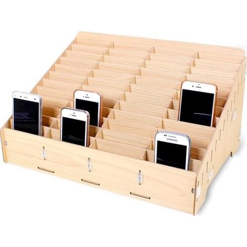 Mobile phone LCD repair storage box 48 dot matrix desktop display cabinet maintenance woodiness packaging box