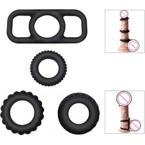 Silicone Cock Ring Penis Foreskin Rings Chastity Glans Sleeve Sex Toys For Men Delay Ejaculation Lock Semen Sexshop