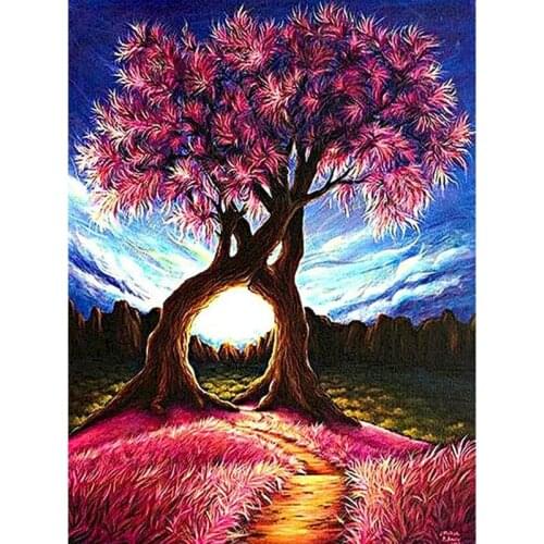 GATYZTORY Full Drill Tree Diamond Painting Rhinestone Kits Landscape Cross Stitch Mosaic Art Handmade Gift Home Decor