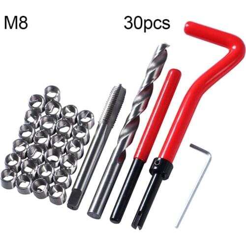 30Pcs Thread Repair Tool Set For Engine Repair and Automotive, High-speed Steel M5/M6/M8 Metric Thread Removal Tool Thread Tap